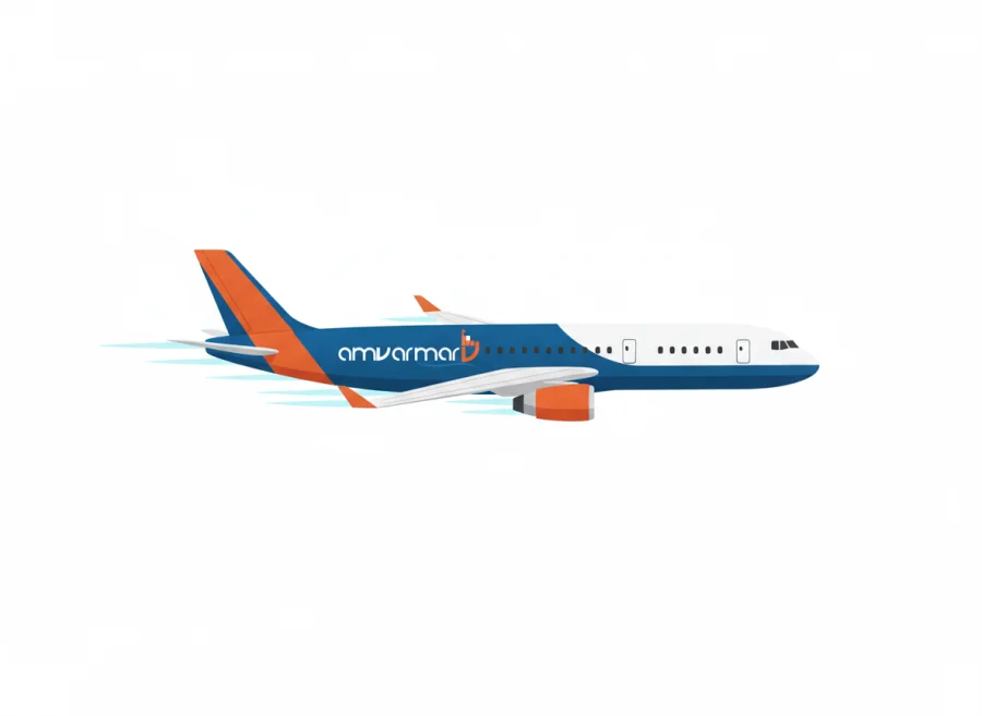 Avión de carga en plataforma